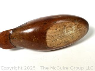 Hand Carved Wood Duck Decoy with Lidded Center.