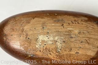 Hand Carved Wood Duck Decoy with Lidded Center.
