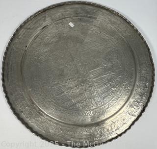  Eastern Decorative Charger with Copper Trim. 20" Diameter