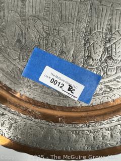  Eastern Decorative Charger with Copper Trim. 20" Diameter