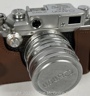 Canon 1950s 35mm <EP> Range-Finder Film Camera (untested) with Original Leather Case