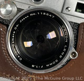 Canon 1950s 35mm <EP> Range-Finder Film Camera (untested) with Original Leather Case