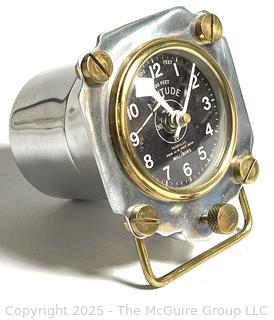 Aviation Altimeter in Aluminum Casing. Measures 5" Square x 6". 