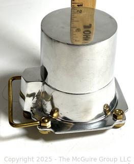 Aviation Altimeter in Aluminum Casing. Measures 5" Square x 6". 