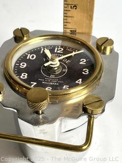 Aviation Altimeter in Aluminum Casing. Measures 5" Square x 6". 