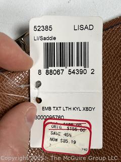 Coach Saddle Brown Kylie Crossbody Handbag, New With Tag.