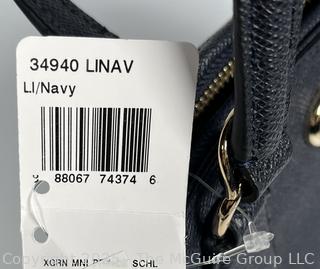 Coach Navy Blue Leather Prince Street Satchel Handbag, New With Tag