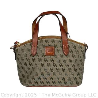 Dooney & Bourke Greta Ruby Signature Satchel Handbag with Strap, New With Tag