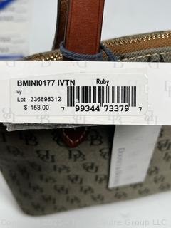 Dooney & Bourke Greta Ruby Signature Satchel Handbag with Strap, New With Tag