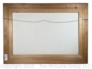 Framed Oil on Canvas of Seascape with Sail Boat, Signed By Artist Billy Wilder. 30" x 42"