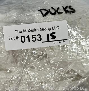 Pair of Chinese Hand Glazed Ducks. Measure 10.5" T