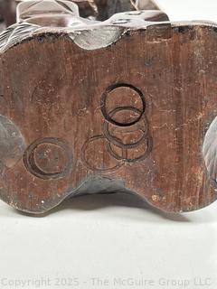 Asian Hand-Carved Mahogany Wood Elder