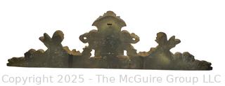 Composite Reproduction of French Ormolu Furniture Pediment. Cherubs. Measures 48" W