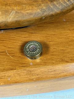 Vintage Duck Table Lamp With Wooden Base. Inlaid With Shotgun Shells. Works