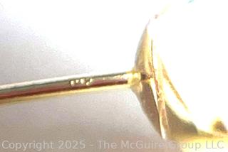 14KT Yellow Gold Bead Earrings. 0.9 grams.