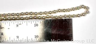 Knotted Cultured Pearl Necklace with 14KT White Gold Clasp.
