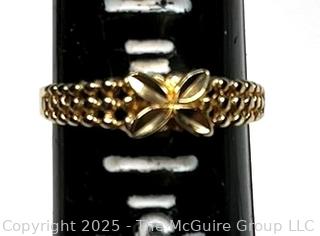 14KT Yellow Gold Kiss Ring Beverly Hills Gold.  2 grams.