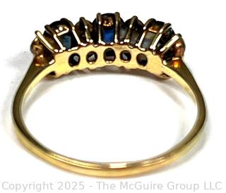Diamond & Sapphire 14KT Yellow Gold Ring. 2.3 grams.