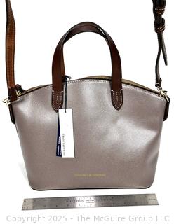 Taupe Dooney & Bourke Leather Small Gabriella Handbag, New with Tags.
