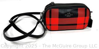 Coach Mount Plaid Crossbody Handbag, New With Tag.