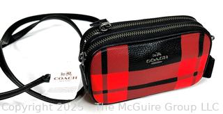 Coach Mount Plaid Crossbody Handbag, New With Tag.