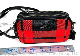 Coach Mount Plaid Crossbody Handbag, New With Tag.