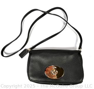 Black Coach Caviar Crossbody Handbag, New Without Tag.