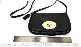 Black Coach Caviar Crossbody Handbag, New Without Tag.