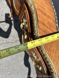 Louis XV Style Leather Top Bureau Writing Desk With Figural Mounts