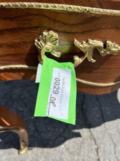 Louis XV Style Leather Top Bureau Writing Desk With Figural Mounts