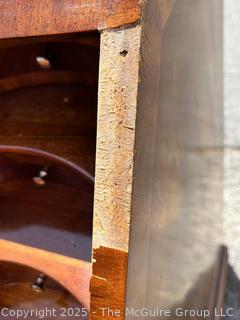 Maitland-Smith George III Style Diminutive Slant-Front Secretary Desk.  Missing hardware and small edge of veneer.  
