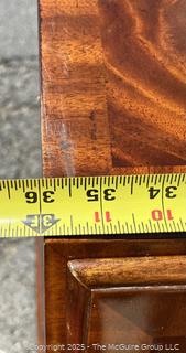 Maitland-Smith George III Style Diminutive Slant-Front Secretary Desk.  Missing hardware and small edge of veneer.  