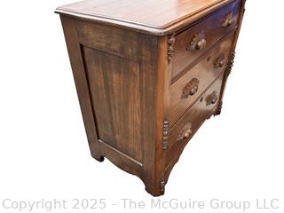 Victorian Eastlake Three (3) Drawer Chest.