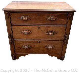 Victorian Eastlake Three (3) Drawer Chest.