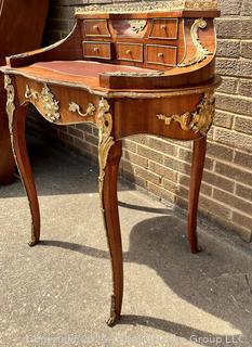 Louis XV Style French Ladies Bonheur Du Jour Mounted Writing Desk