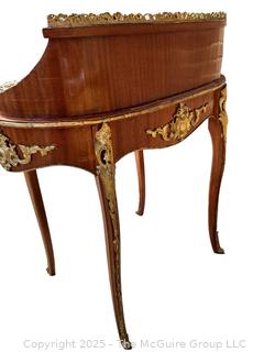 Louis XV Style French Ladies Bonheur Du Jour Mounted Writing Desk