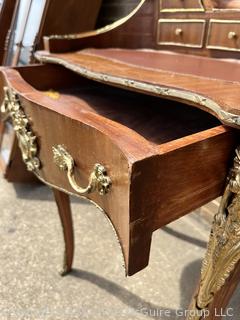 Louis XV Style French Ladies Bonheur Du Jour Mounted Writing Desk