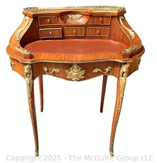 Louis XV Style French Ladies Bonheur Du Jour Mounted Writing Desk