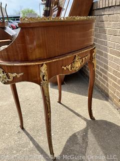 Louis XV Style French Ladies Bonheur Du Jour Mounted Writing Desk