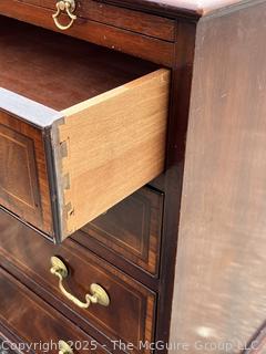 English-Style Mahogany Chippendale Four (4) Drawer Bachelor Chest by Heritage Henredon. 