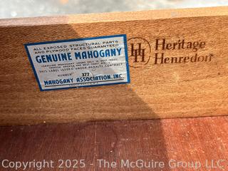 English-Style Mahogany Chippendale Four (4) Drawer Bachelor Chest by Heritage Henredon. 