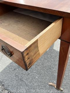 Mahogany Drop Leaf Table with Drawer 