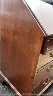 Four (4) Drawer Slant Top Secretary Desk. 