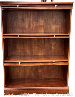 Contemporary Three (3) Stack Barrister Bookcase with Glass Front