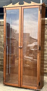 Glass Front Book Case Cabinet with Adjustible Shelves