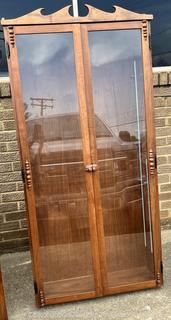 Glass Front Book Case Cabinet with Adjustible Shelves
