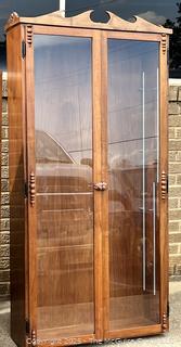 Glass Front Book Case Cabinet with Adjustible Shelves