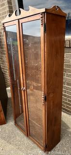 Glass Front Book Case Cabinet with Adjustible Shelves