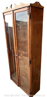 Glass Front Book Case Cabinet with Adjustible Shelves
