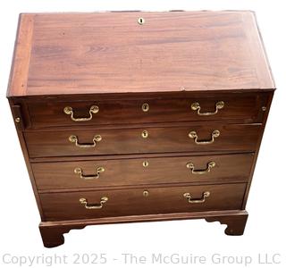 Four (4) Drawer Slant Top Secretary Desk. 